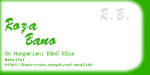 roza bano business card